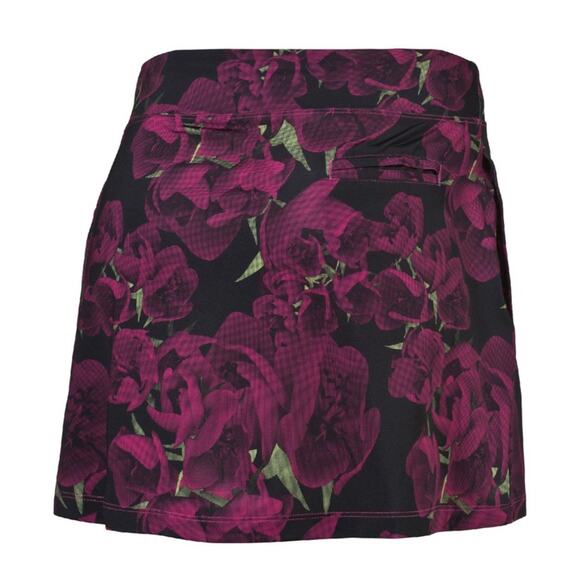 Puma Black Bloom Knit Magenta Golf Tennis Skort Skirt Size S NWT - Picture 1 of 8